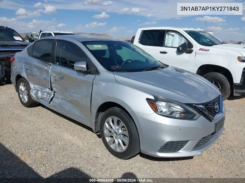 2019 Nissan Sentra S VIN: 3N1AB7AP1KY271843 Lot: 40054305