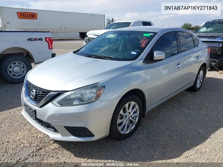 2019 Nissan Sentra S VIN: 3N1AB7AP1KY271843 Lot: 40054305