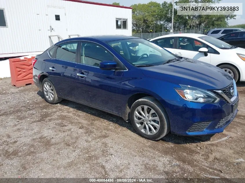 2019 Nissan Sentra Sv VIN: 3N1AB7AP9KY393883 Lot: 40054495