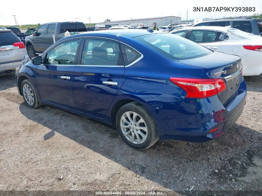 3N1AB7AP9KY393883 2019 Nissan Sentra Sv