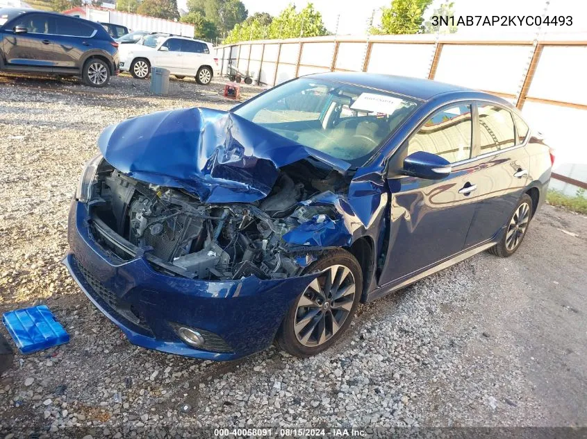 2019 Nissan Sentra S/Sl/Sr/Sv VIN: 3N1AB7AP2KYC04493 Lot: 40058091