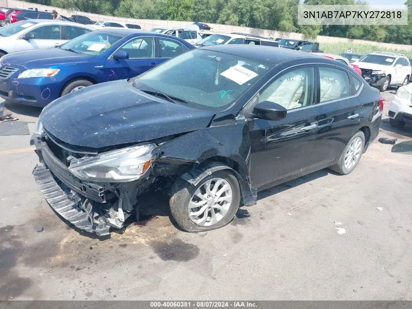 3N1AB7AP7KY272818 2019 Nissan Sentra Sv