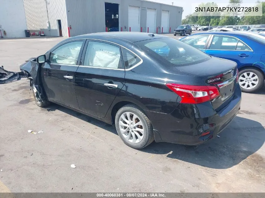 2019 Nissan Sentra Sv VIN: 3N1AB7AP7KY272818 Lot: 40060381