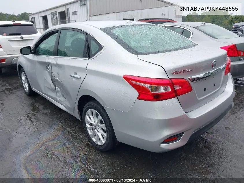 2019 Nissan Sentra Sv VIN: 3N1AB7AP9KY448655 Lot: 40063971