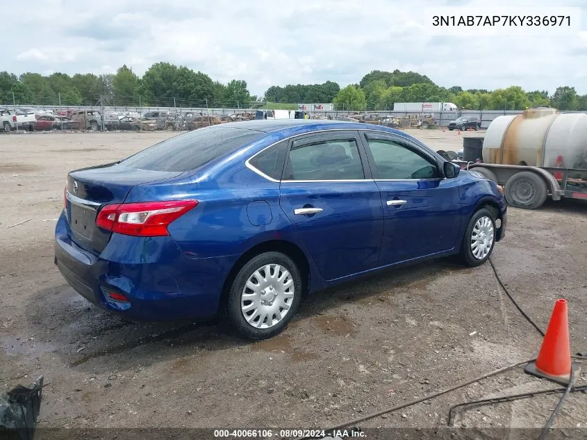 2019 Nissan Sentra S VIN: 3N1AB7AP7KY336971 Lot: 40066106