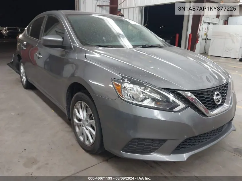 2019 Nissan Sentra Sv VIN: 3N1AB7AP1KY377225 Lot: 40071199