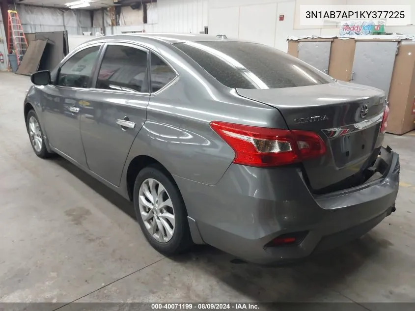 2019 Nissan Sentra Sv VIN: 3N1AB7AP1KY377225 Lot: 40071199