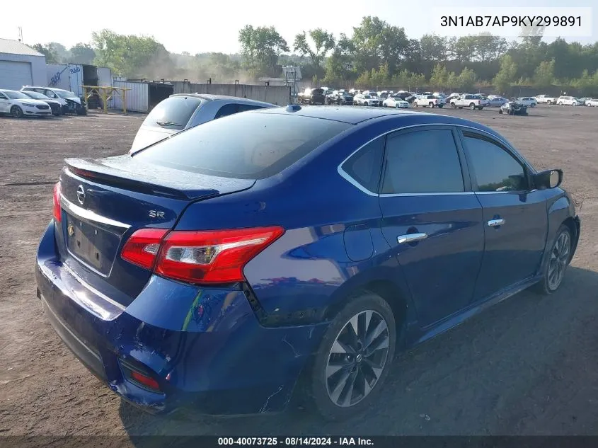 2019 Nissan Sentra Sr VIN: 3N1AB7AP9KY299891 Lot: 40073725