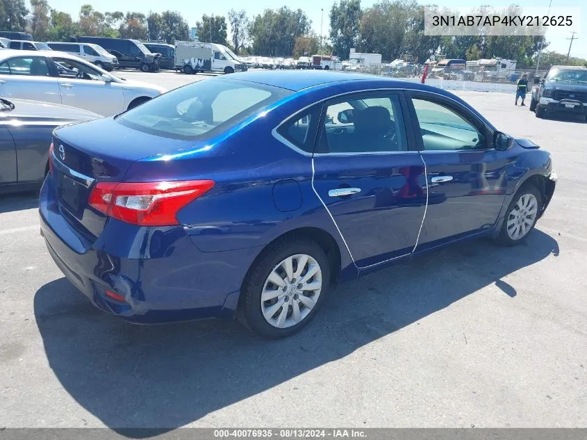 3N1AB7AP4KY212625 2019 Nissan Sentra S