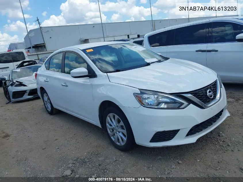 2019 Nissan Sentra Sv VIN: 3N1AB7AP4KL613203 Lot: 40079176