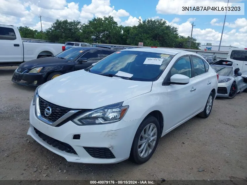 2019 Nissan Sentra Sv VIN: 3N1AB7AP4KL613203 Lot: 40079176