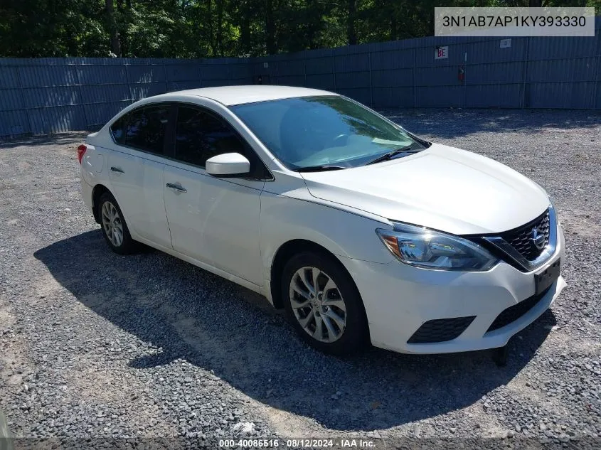 2019 Nissan Sentra Sv VIN: 3N1AB7AP1KY393330 Lot: 40086516