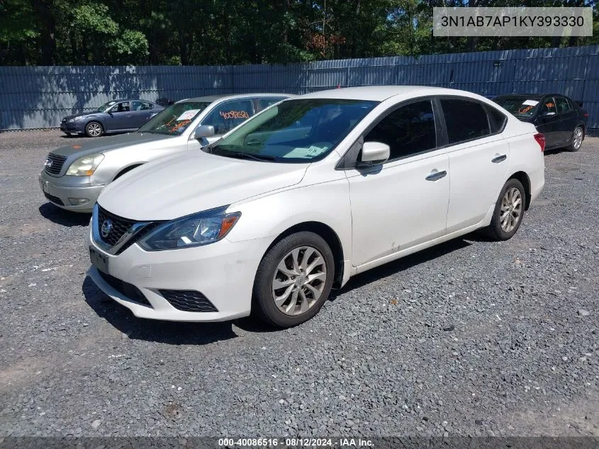 2019 Nissan Sentra Sv VIN: 3N1AB7AP1KY393330 Lot: 40086516