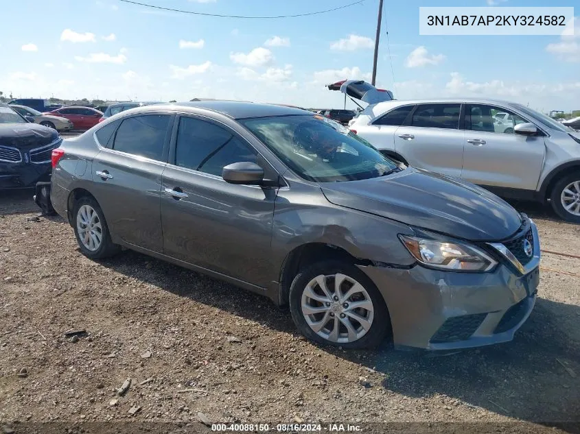 3N1AB7AP2KY324582 2019 Nissan Sentra S/Sl/Sr/Sv