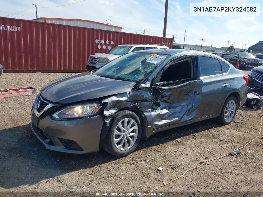 3N1AB7AP2KY324582 2019 Nissan Sentra S/Sl/Sr/Sv