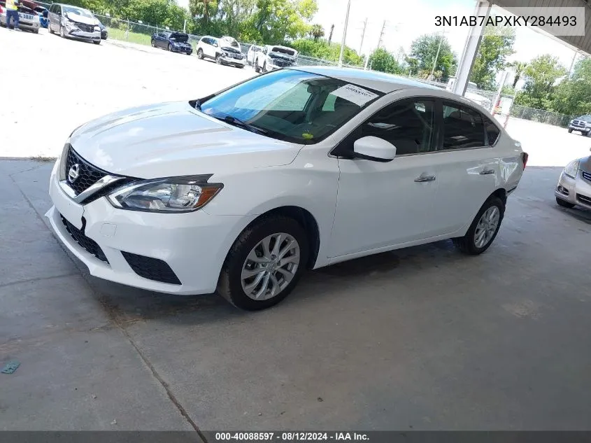 3N1AB7APXKY284493 2019 Nissan Sentra Sv