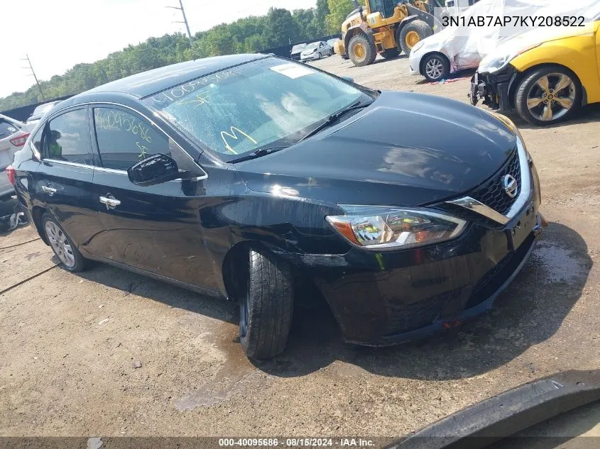 3N1AB7AP7KY208522 2019 Nissan Sentra S