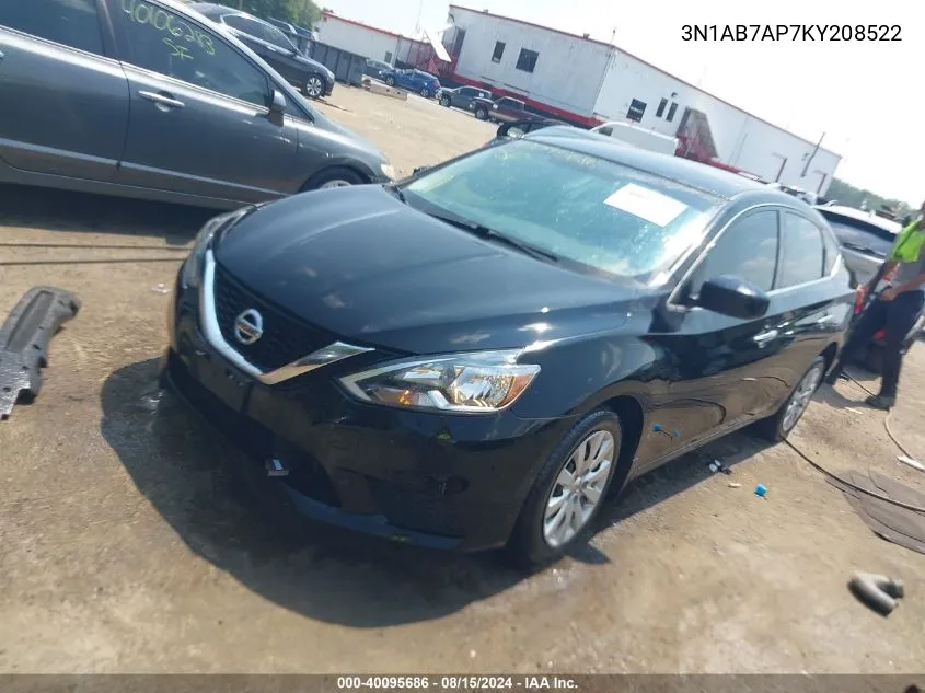 2019 Nissan Sentra S VIN: 3N1AB7AP7KY208522 Lot: 40095686