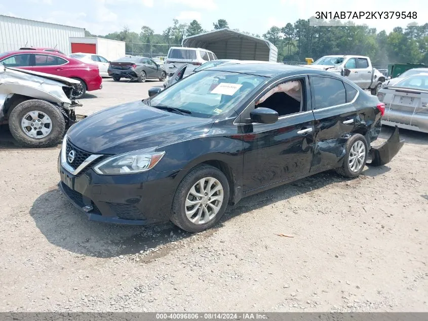 2019 Nissan Sentra Sv VIN: 3N1AB7AP2KY379548 Lot: 40096806