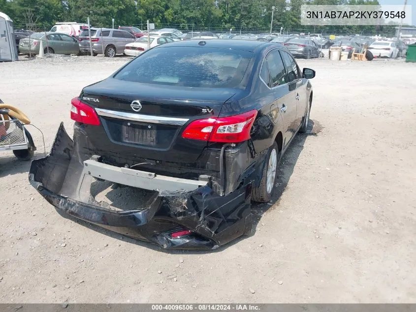 2019 Nissan Sentra Sv VIN: 3N1AB7AP2KY379548 Lot: 40096806