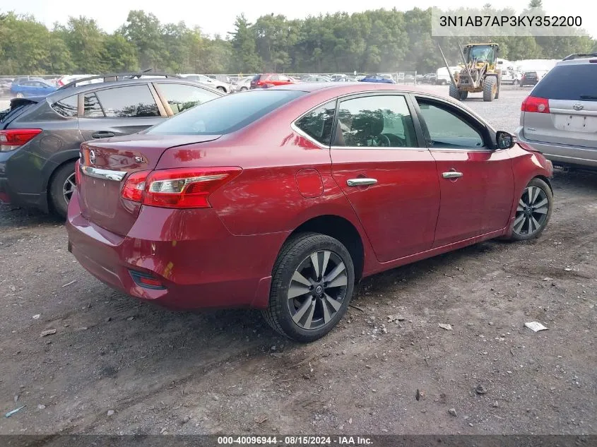 2019 Nissan Sentra Sl VIN: 3N1AB7AP3KY352200 Lot: 40096944