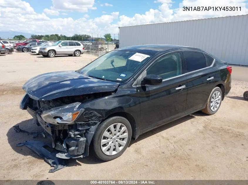 2019 Nissan Sentra S VIN: 3N1AB7AP1KY453011 Lot: 40103764