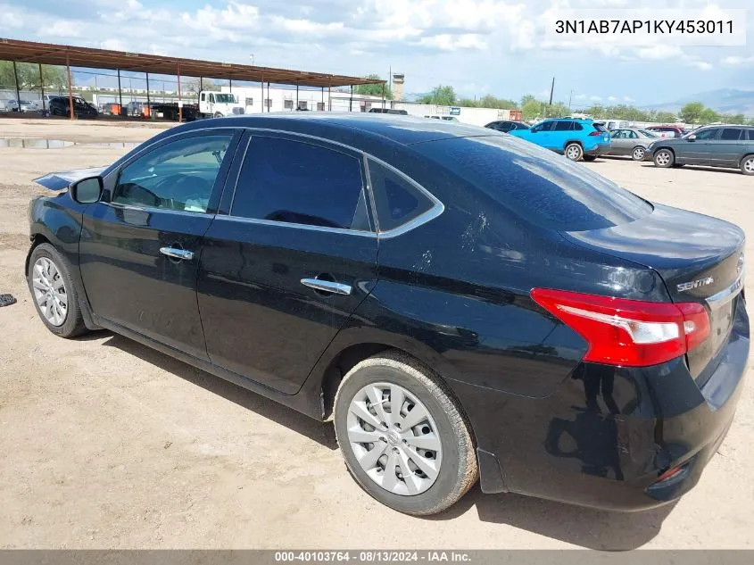 3N1AB7AP1KY453011 2019 Nissan Sentra S