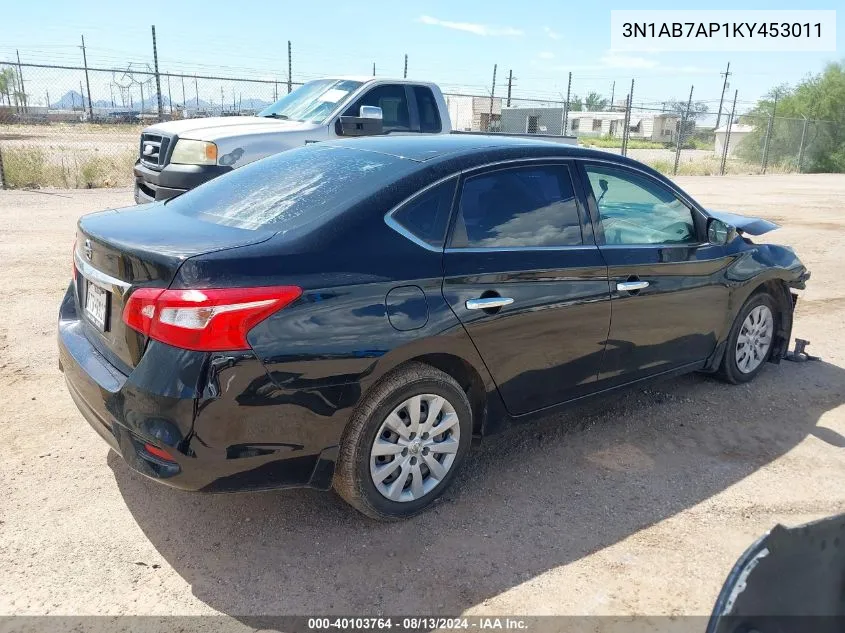 3N1AB7AP1KY453011 2019 Nissan Sentra S