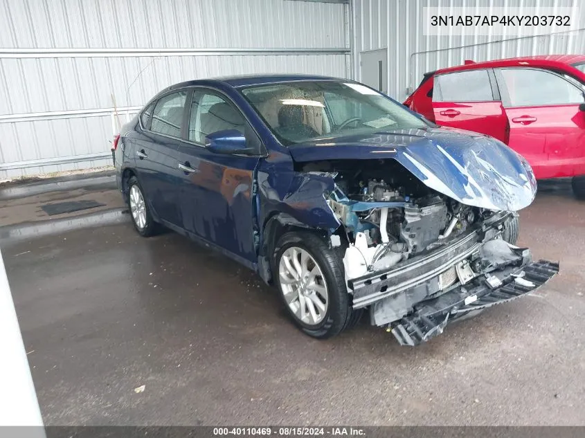 3N1AB7AP4KY203732 2019 Nissan Sentra Sv