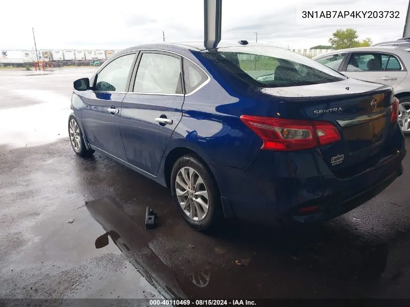 3N1AB7AP4KY203732 2019 Nissan Sentra Sv