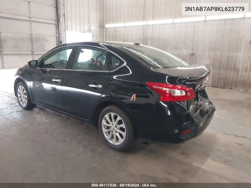 3N1AB7AP8KL623779 2019 Nissan Sentra Sv