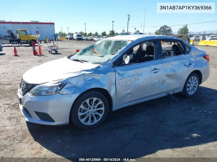 3N1AB7AP1KY369366 2019 Nissan Sentra Sv