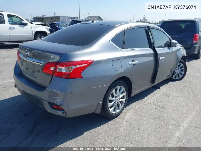 2019 Nissan Sentra S/Sv/Sr/Sl VIN: 3N1AB7AP1KY376074 Lot: 40121919