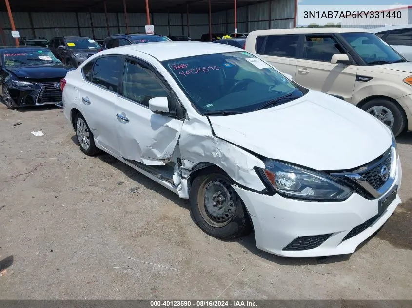 3N1AB7AP6KY331440 2019 Nissan Sentra S