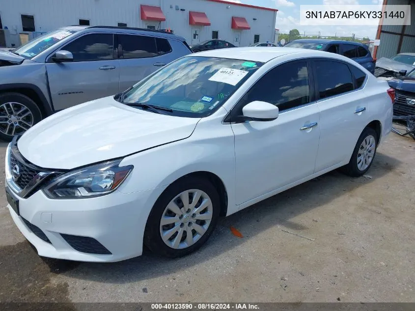 3N1AB7AP6KY331440 2019 Nissan Sentra S