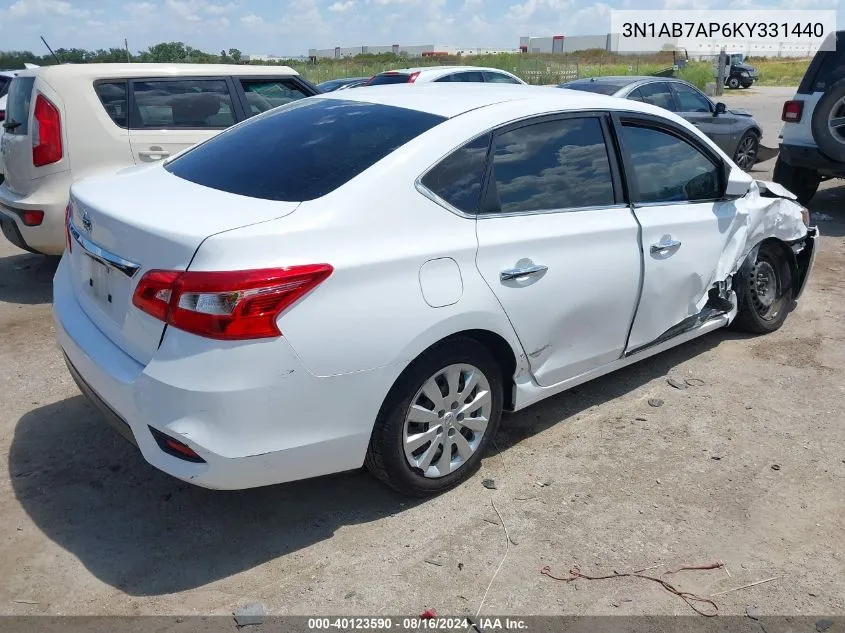 3N1AB7AP6KY331440 2019 Nissan Sentra S