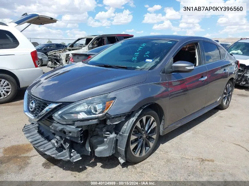 2019 Nissan Sentra Sr VIN: 3N1AB7AP0KY396560 Lot: 40124989