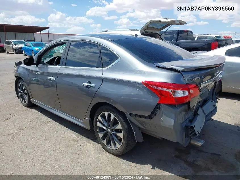 2019 Nissan Sentra Sr VIN: 3N1AB7AP0KY396560 Lot: 40124989