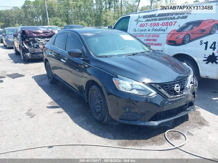 3N1AB7APXKY313488 2019 Nissan Sentra S