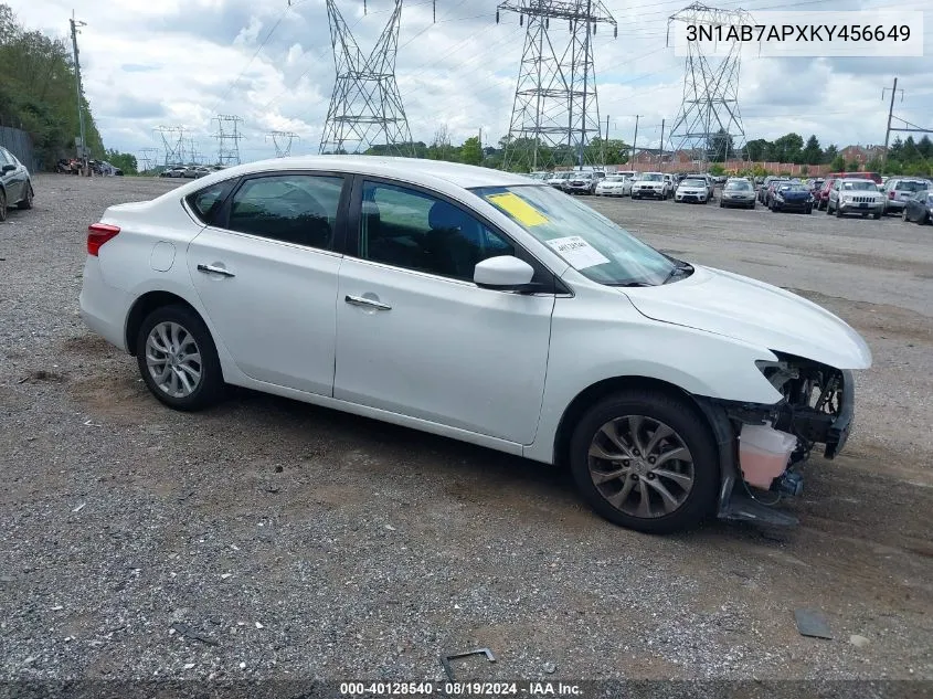 3N1AB7APXKY456649 2019 Nissan Sentra Sv