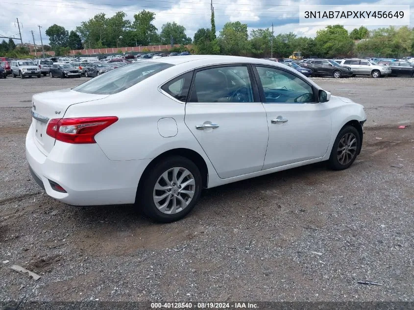 2019 Nissan Sentra Sv VIN: 3N1AB7APXKY456649 Lot: 40128540