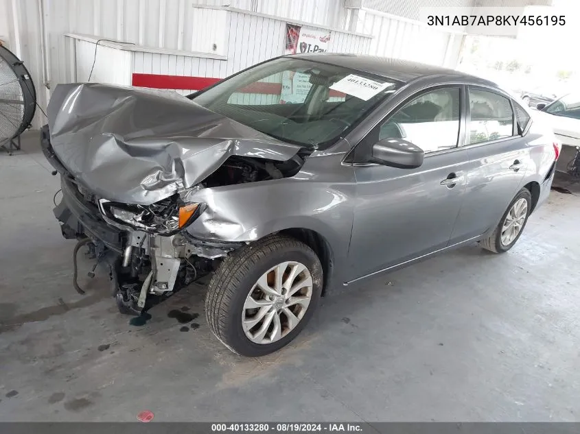 2019 Nissan Sentra Sv VIN: 3N1AB7AP8KY456195 Lot: 40133280