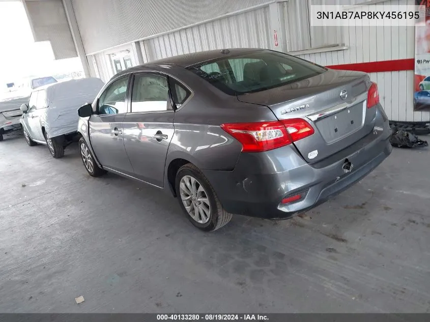 2019 Nissan Sentra Sv VIN: 3N1AB7AP8KY456195 Lot: 40133280