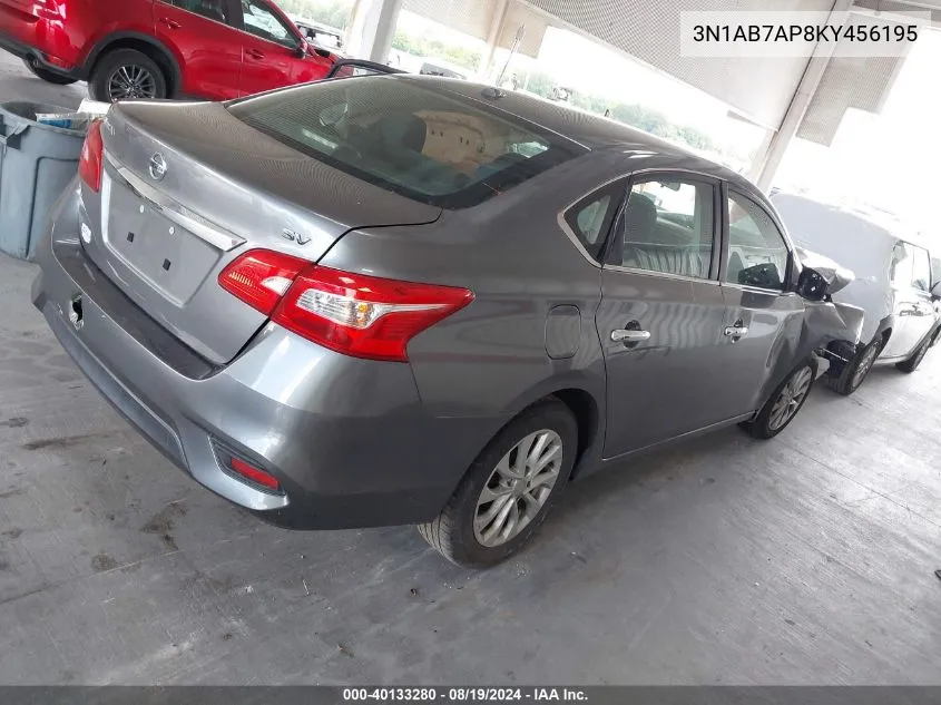 3N1AB7AP8KY456195 2019 Nissan Sentra Sv