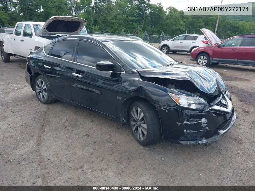 2019 Nissan Sentra Sv VIN: 3N1AB7AP0KY272174 Lot: 40143493