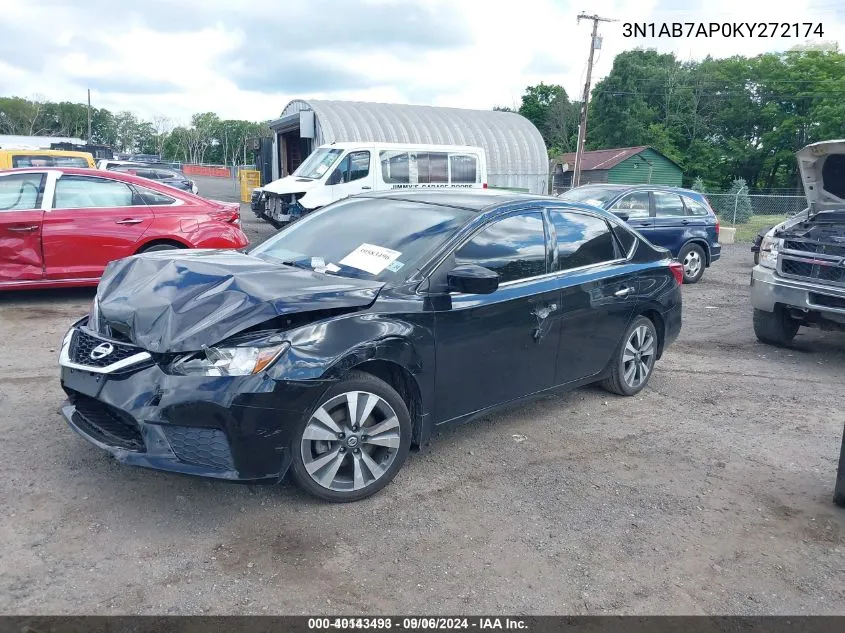 2019 Nissan Sentra Sv VIN: 3N1AB7AP0KY272174 Lot: 40143493