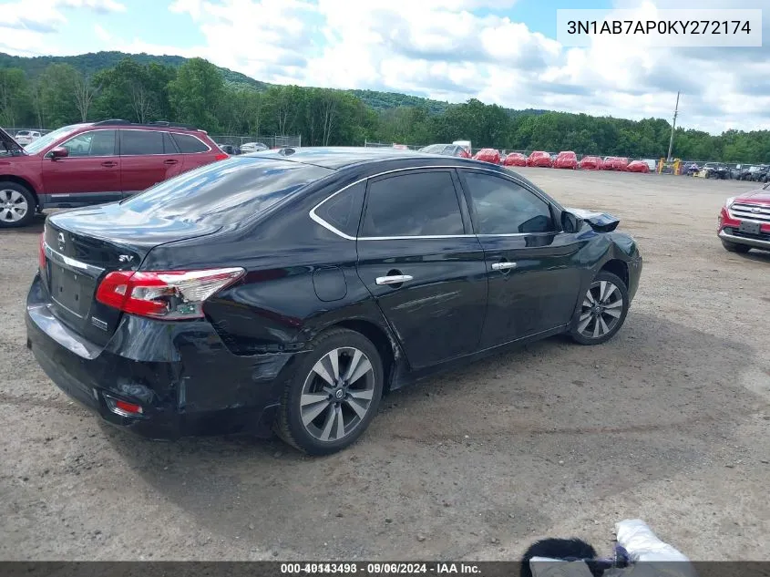 2019 Nissan Sentra Sv VIN: 3N1AB7AP0KY272174 Lot: 40143493