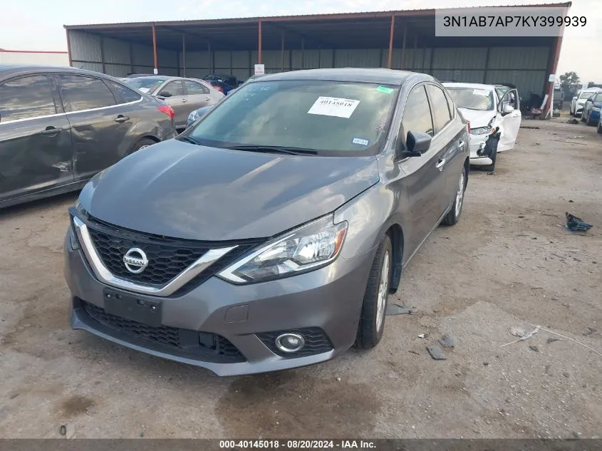 3N1AB7AP7KY399939 2019 Nissan Sentra S/Sv/Sr/Sl