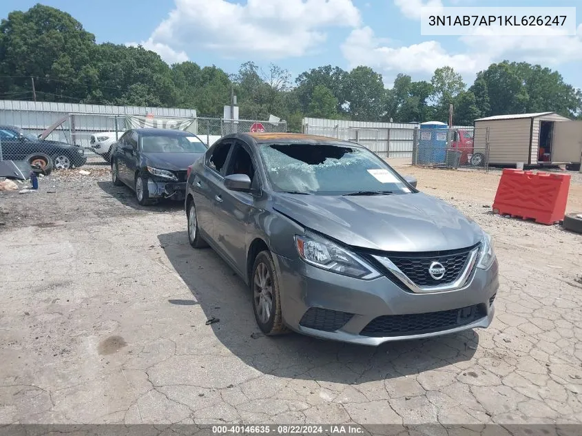 3N1AB7AP1KL626247 2019 Nissan Sentra Sv