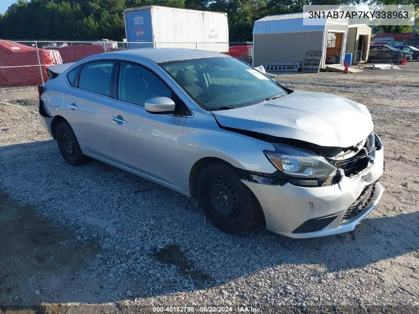 2019 Nissan Sentra Sv VIN: 3N1AB7AP7KY338963 Lot: 40152798